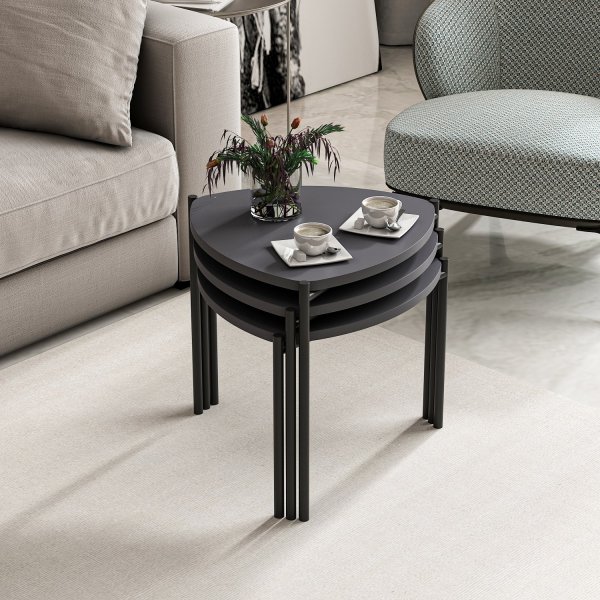 Lenny Tisch 45 x 45 cm - Anthrazit