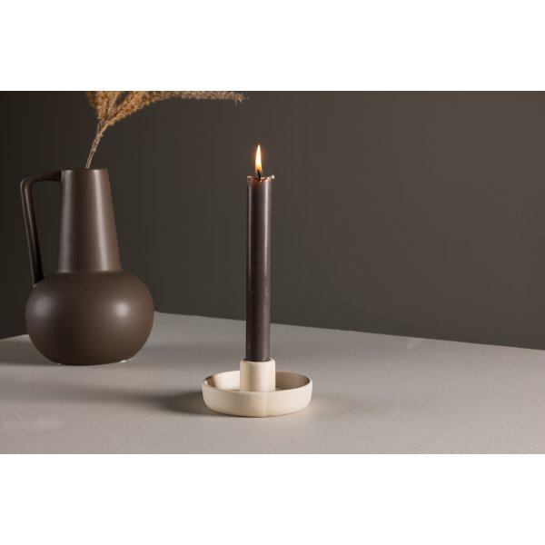 Otis Kerzenhalter - Beige/Grau