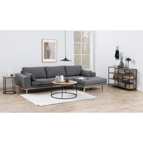 Seaford Bcherregal 114x78 cm - Eiche/schwarz