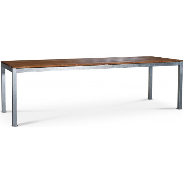 Esstisch Alva 250x90 cm  Teak/galvanisiertes Metall