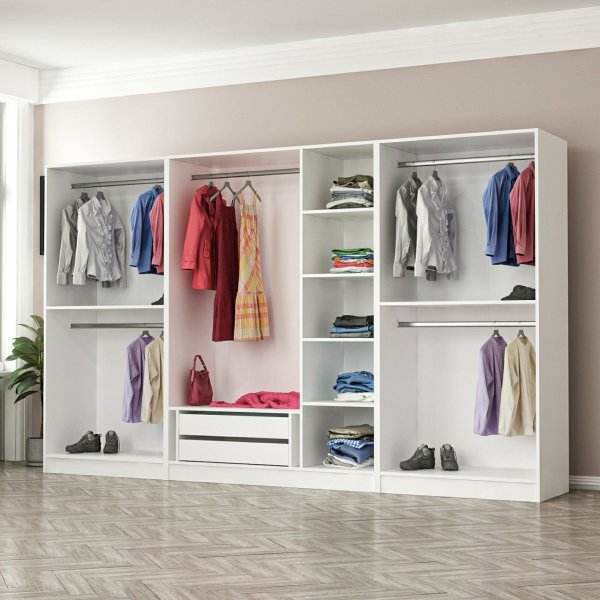 Cavolo Kleiderschrank 315 cm, Variante A - Wei�