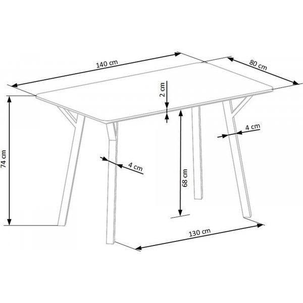 Valarauk Esstisch 140 cm - Hellgrau/Schwarz Valarauk Esstisch 140 cm - Hellgrau/Schwarz