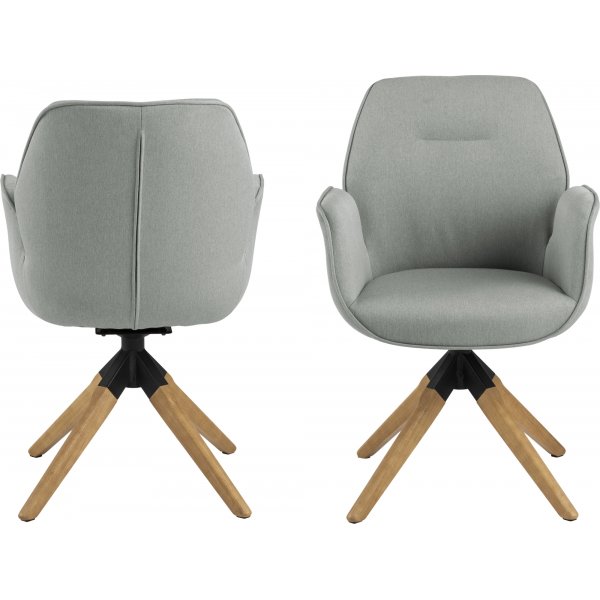 Aura Gestellstuhl - Hellgrau/Eiche Aura Gestellstuhl - Hellgrau/Eiche