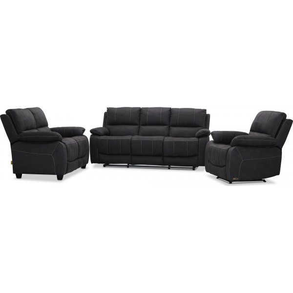 Texas Manual 3-Sitzer-Liegesofa - grauer Stoff