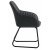 Block\\\'s Stuhl aus grauem PU mit Metallgestell
