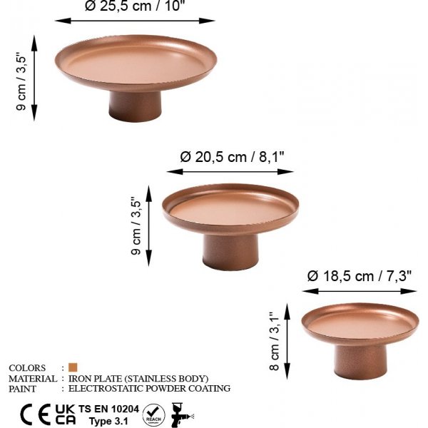 Nisiros dekorative Schale - Kupfer