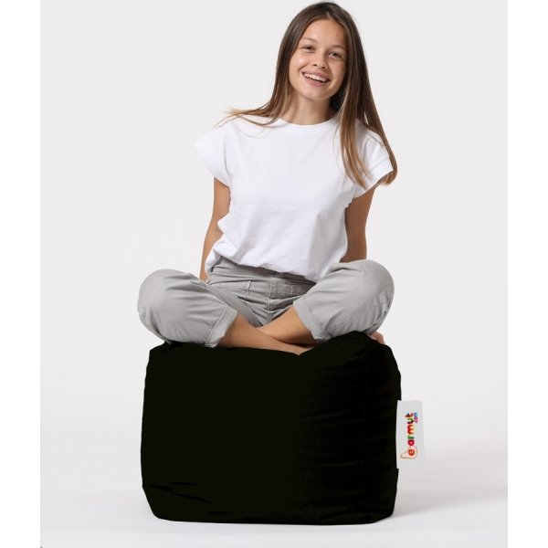 Quadratischer Sitzpuff - Schwarz