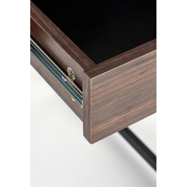 Schreibtisch mit Schubladen Nussbaum 123 cm breit