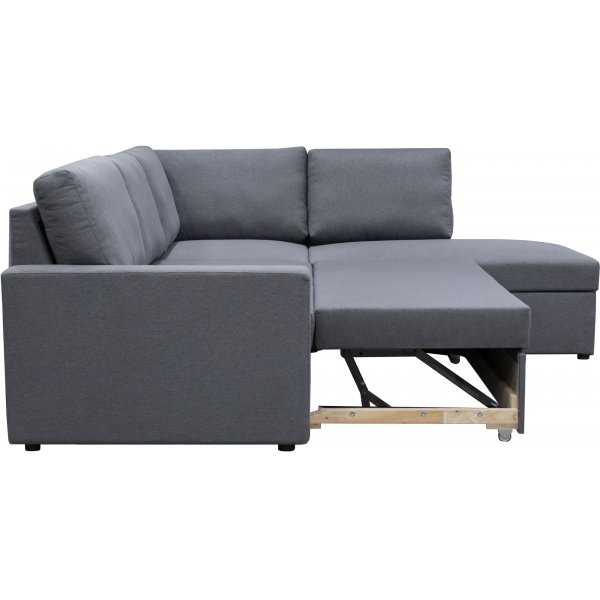 Schlafsofa Dream mit Stauraum (Ecksofa) rechts - Dark Grey
