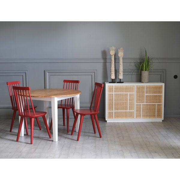 Roter Steckstuhl RAL3003 + M�belreinigung