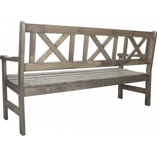 Bollns Gartenbank 3-Sitzer - Grau + Textilreinigung fr Mbel