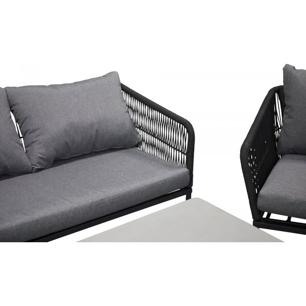 Lindos Loungegruppe - Schwarz Lindos Loungegruppe - Schwarz