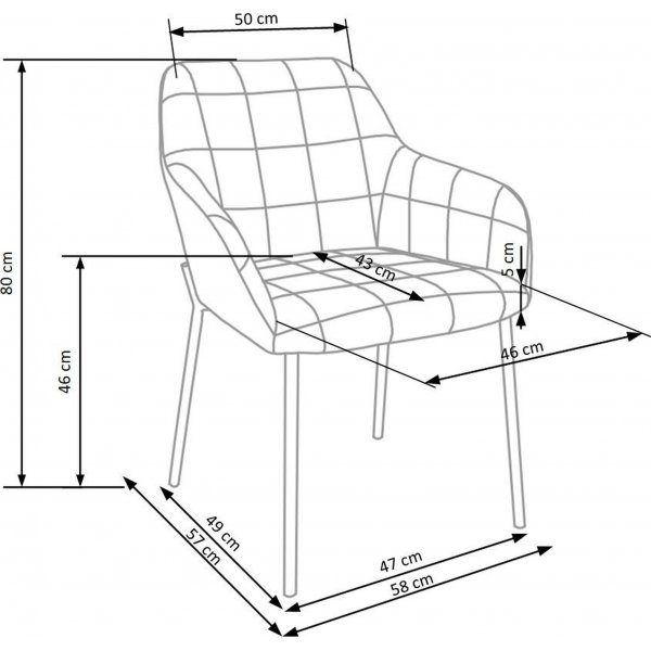 Zackery Sessel - Blau Zackery Sessel - Blau