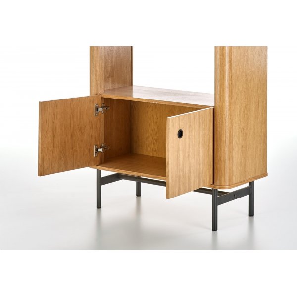 Giga Bcherregal 97 cm - Eiche/schwarz