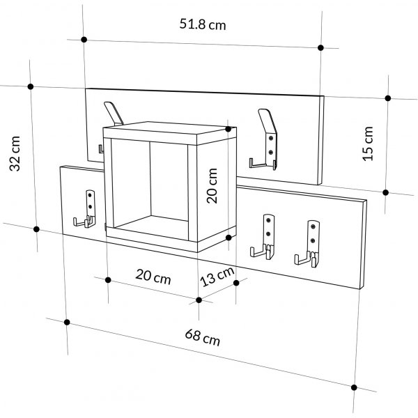 Lumina Kleiderbgel - Dunkelbraun/Helles Mocca