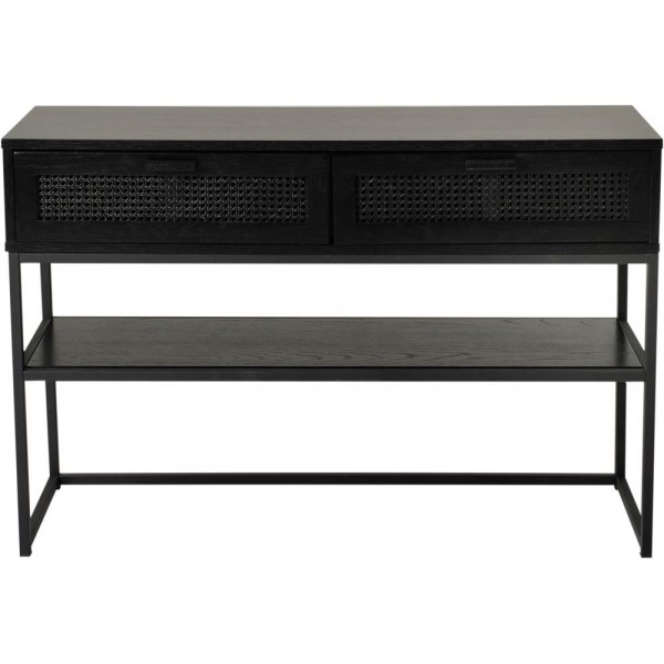 Raffels Konsolentisch 120 cm - Schwarzes Rattan