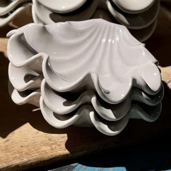 Muschel-Servierplatte 24 cm - Beige