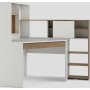 Function Plus Schreibtisch 138,4 x 101,6 x 141,1 cm - Wei/Eiche
