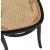 Tone schwarzer Stuhl mit Rckenlehne und Sitz aus Rattan + Mbelfe