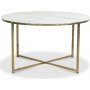 Palasso Couchtisch 80 cm Durchmesser - Messing / leichte Marmorierung