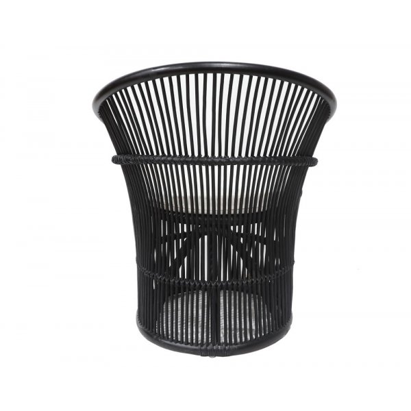 Narva Sessel aus Rattan - Schwarz + Textilreinigung fr Mbel