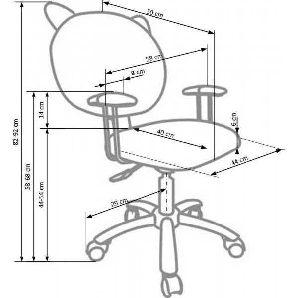 Dreifach-Brostuhl - Gelb