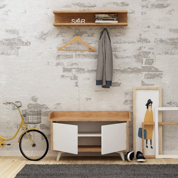 Arasso Flurmöbel - Eiche/weiß Arasso Flurmöbel - Eiche/weiß