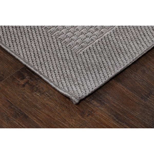 Miami flach gewebter Teppich Grau Miami flach gewebter Teppich Grau