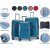 Blauer Oslo-Koffer mit Codeschloss, 3er-Set Kabinentaschen