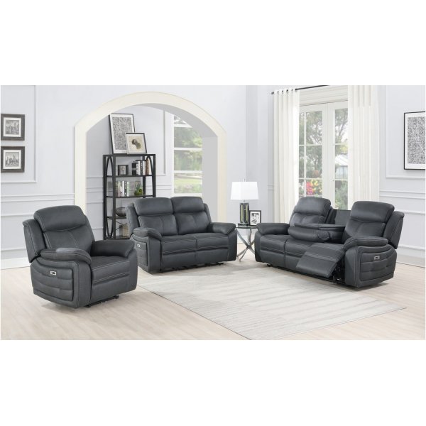 Elektrisches 2-Sitzer-Liegesofa Teddy - Grau