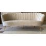 Snckan 3-Sitzer Sofa - Beiger Samt / Messing