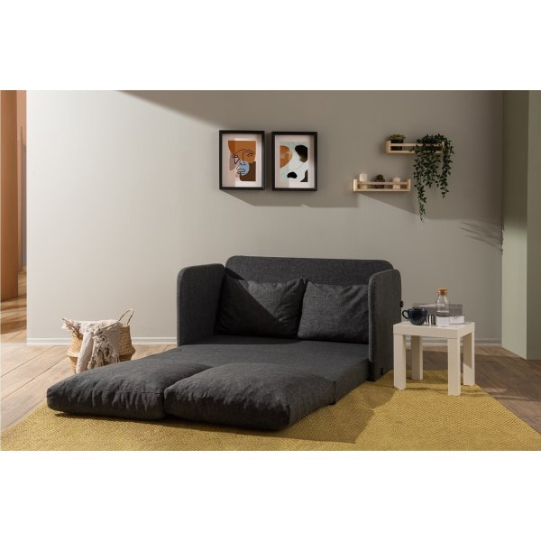 Saga 2-Sitzer-Schlafsofa - Dunkelgrau Saga 2-Sitzer-Schlafsofa - Dunkelgrau