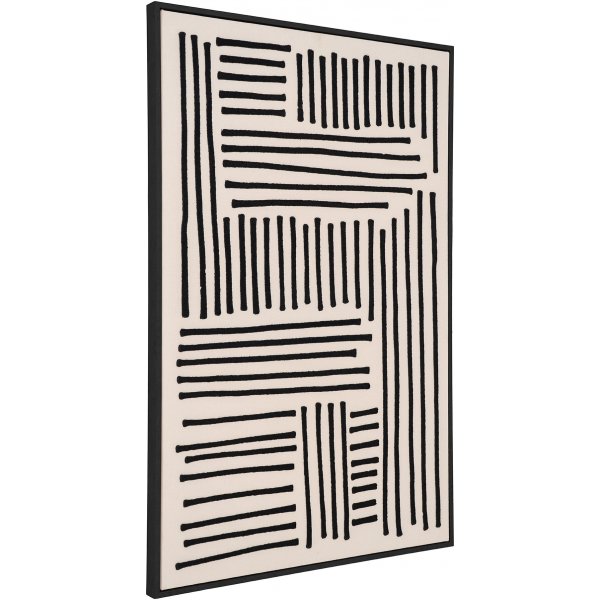 Lipari-Leinwandgemlde A 60 x 90 cm - Schwarz/Beige