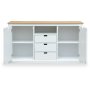 Fr Sideboard - Wei / Eiche gelt