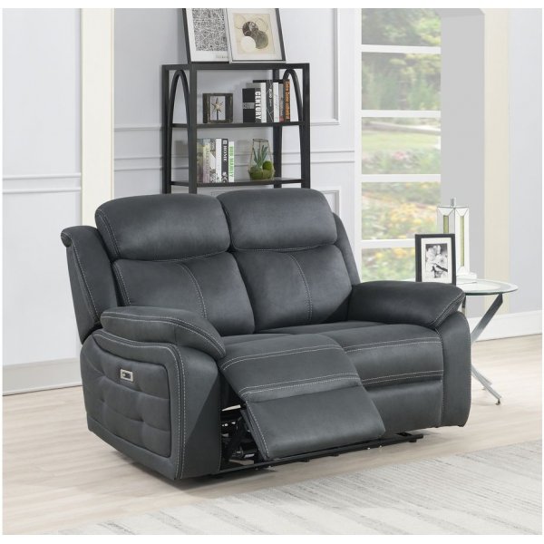 Elektrisches 2-Sitzer-Liegesofa Teddy - Grau