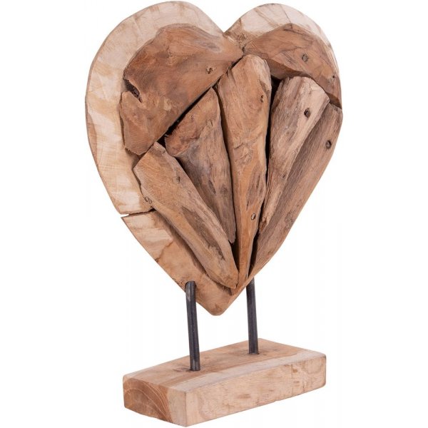 Almada Dekorationsherz - Teak