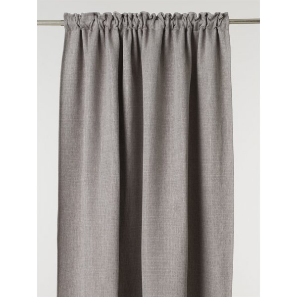 Grauer Vorhang, Lnge 2er-Pack 135 x 240 cm - graue Verdunkelung