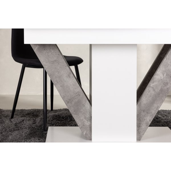 Disa Esstisch 120-160 x 80 cm - Grau/Wei�