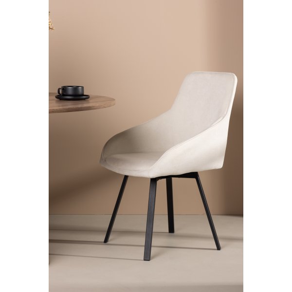 Rosie Esszimmerstuhl - Beige/Schwarz