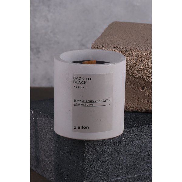 Back To Black Duftkerze groß - Grau Back To Black Duftkerze groß - Grau