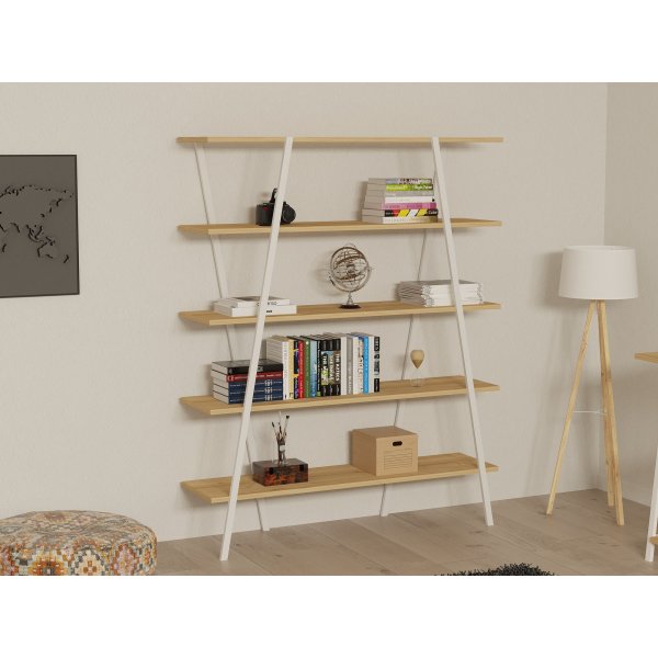 Gutes Bcherregal - Saphireiche/Wei