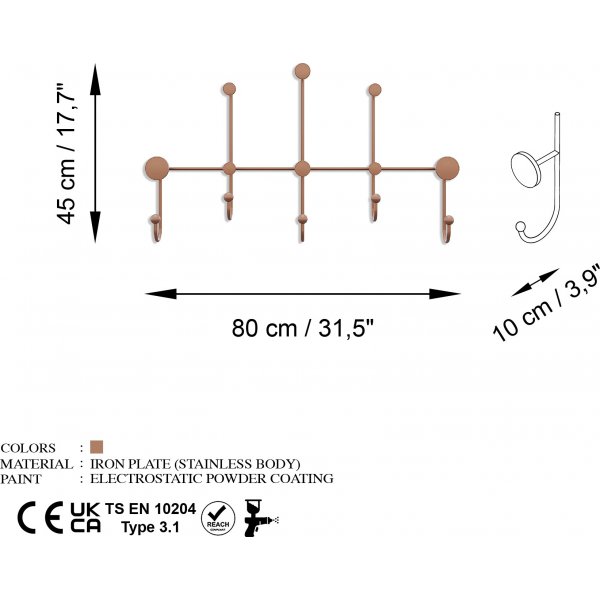 Lyon Kleiderbgel - Kupfer