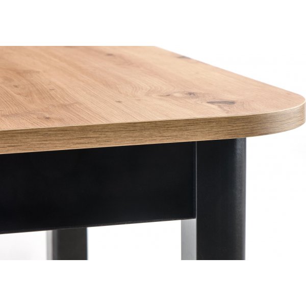 Bloom ausziehbarer Esstisch 90x160-240 cm - Eiche / Schwarz Bloom ausziehbarer Esstisch 90x160-240 cm - Eiche / Schwarz