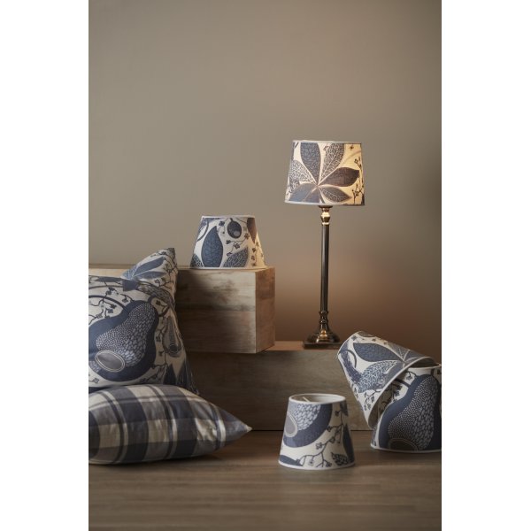 Margot Tischlampe - Antiksilber/Blau - 50 cm