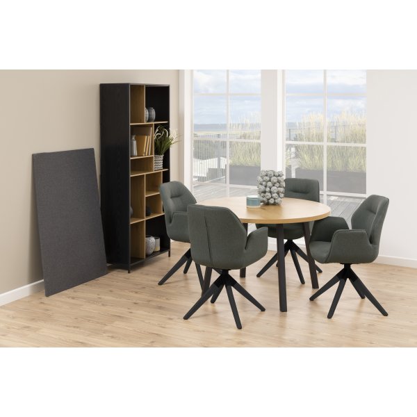 Aura Sessel - Dunkelgrau/Schwarz