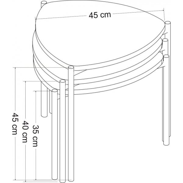 Lenny Tisch 45 x 45 cm - Wei