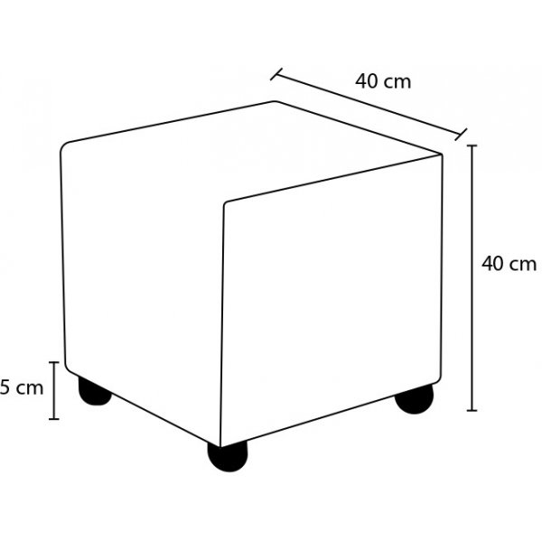 Ranma Pouf - Hellgrau Ranma Pouf - Hellgrau
