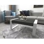 Retro Couchtisch 90 x 50 cm - Wei/Anthrazit