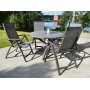Scottsdale Outdoor-Gruppentisch 112 cm inkl. 4 Solana Positionssthle - Shabby Chic grau
