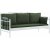 Hampus 3-Sitzer Outdoor-Sofa - Wei/Grn + Fleckentferner fr Mbel